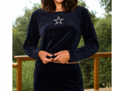 Dallas Cowboys Velour Rhinestone Star Top