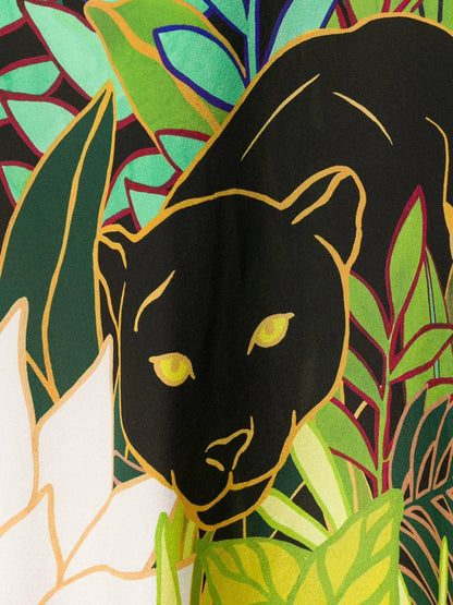 Valentino - Panther In The Jungle Midi Dress - detail view - Rack Hunt