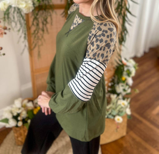 Leopard Accents Top