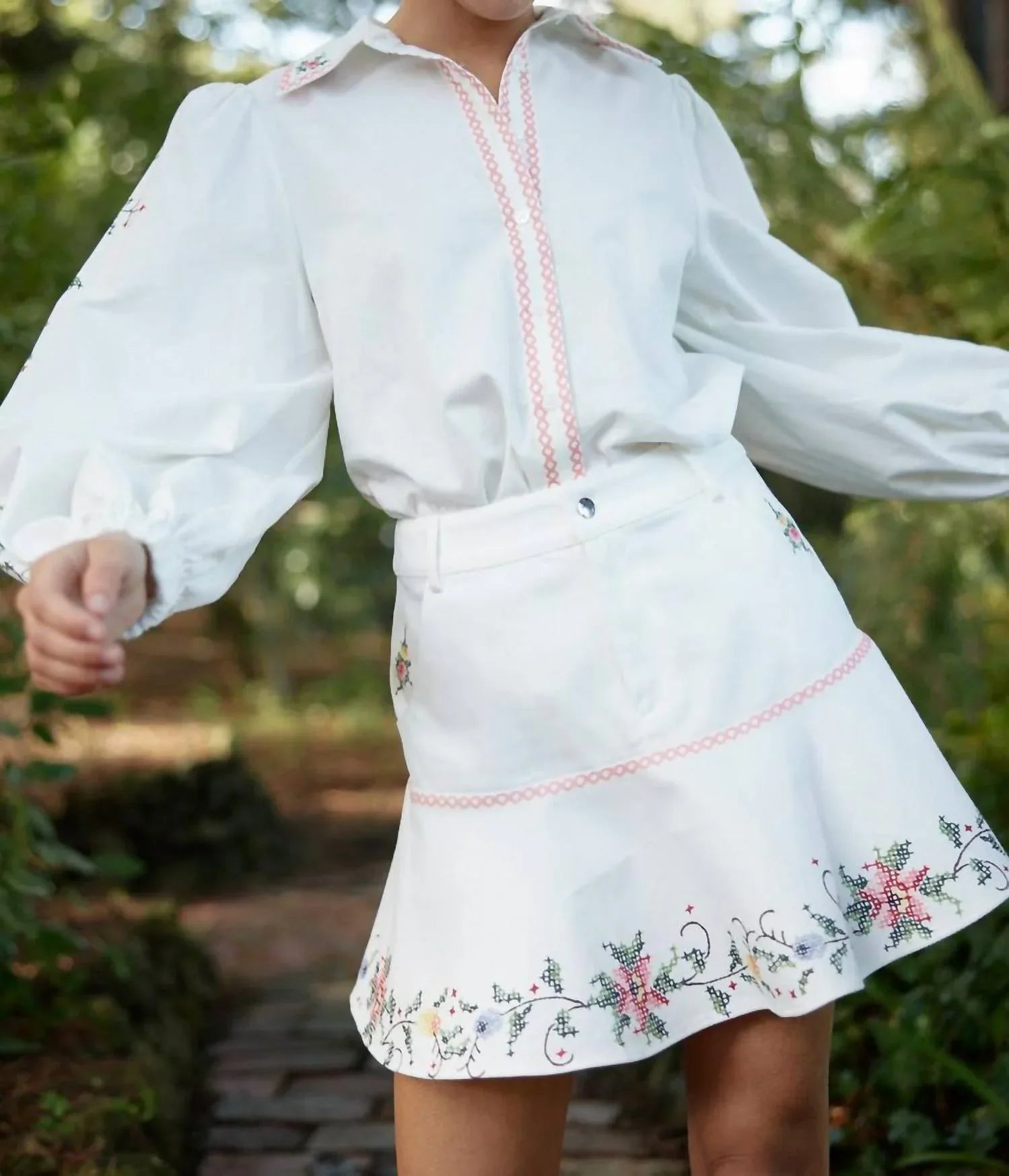 Aston Studio - Maggie Flare Hem Skirt - side view - Rack Hunt