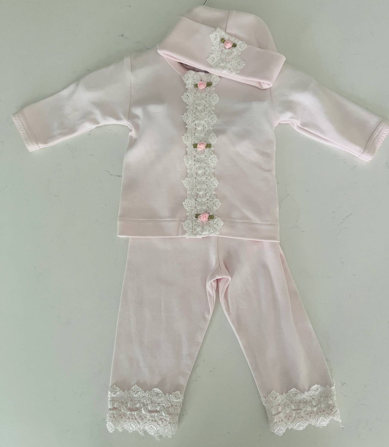 Girl's Three-piece Baby Outfit Set
