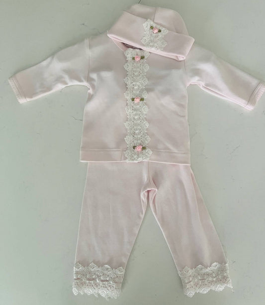 Girl's Three-piece Baby Outfit Set