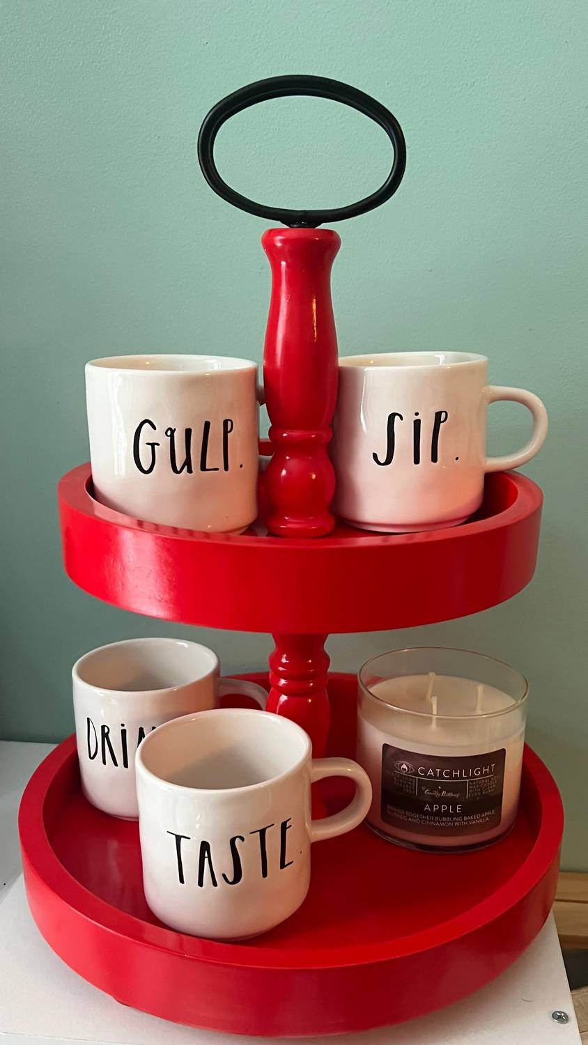 Heart & Home - Two Tiered Decorative Tray - Rack Hunt -