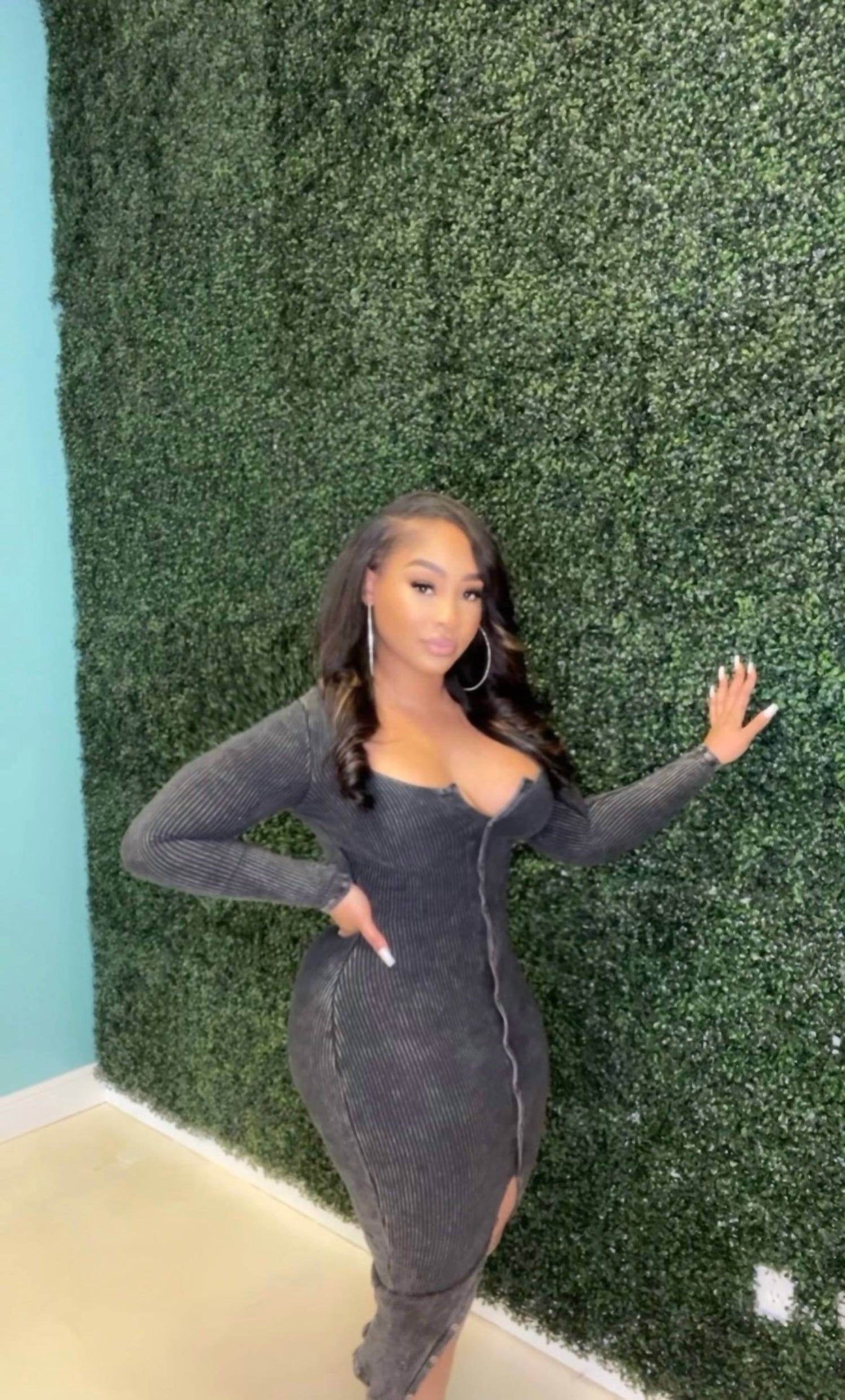 Magnolia Fashion - Back Again Long Sleeve Midi Dress - Rack Hunt -