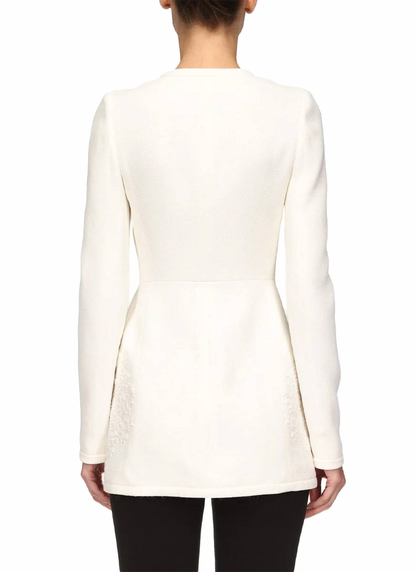 Crepe Jewel Neck Jacket