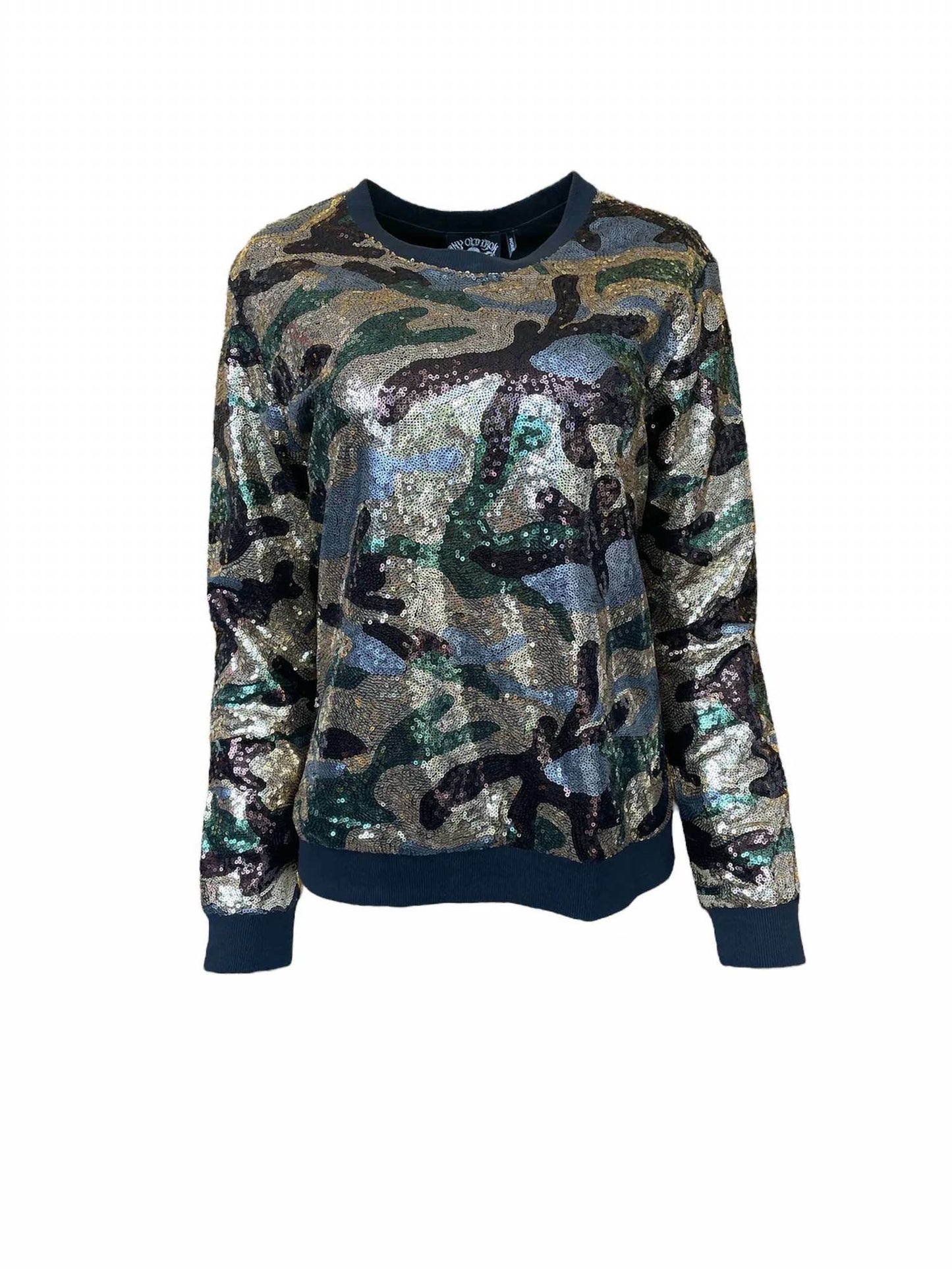 Any Old Iron - Camo Sequin Sweatshirt - Rack Hunt -