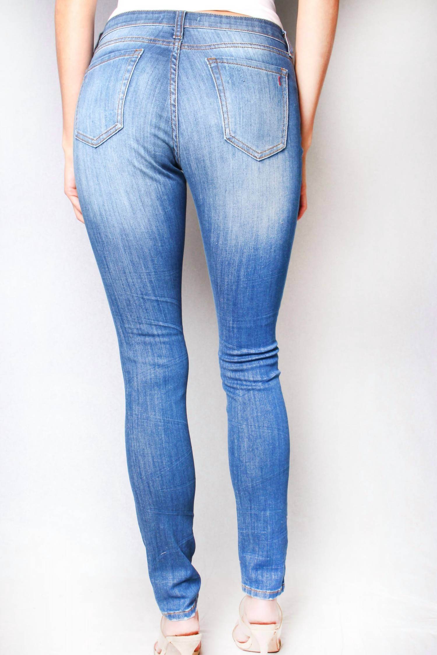 Belk - Midrise Ripped Skinny Jeans - Rack Hunt -