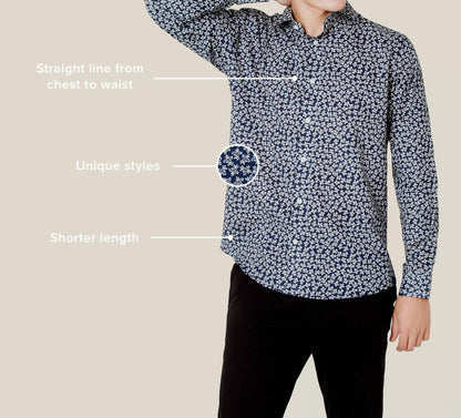 Men's Liam Untuckable Slim Fit Dress Shirt