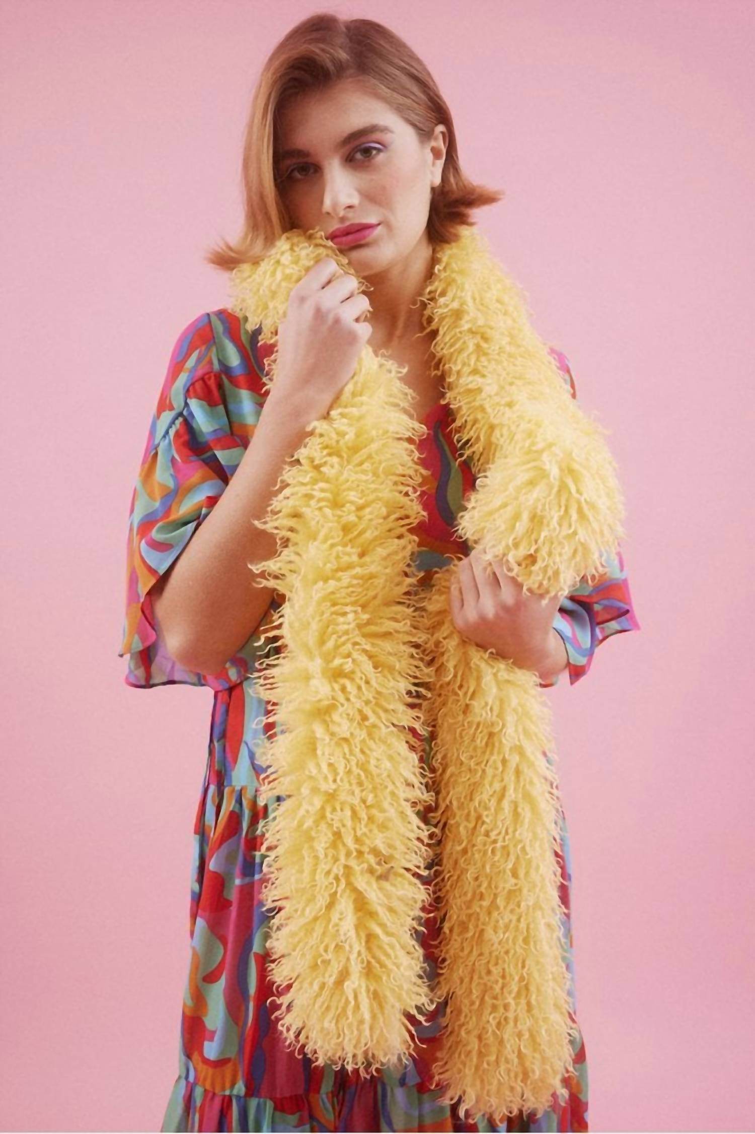 Fennco Styles - Mongolian Lamb Fur Ultra Soft Scarf - Rack Hunt