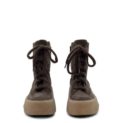 Women's Lace Up Suede Platform Boot