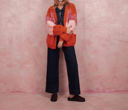 Janie Oversized Chunky Stripe Cardigan