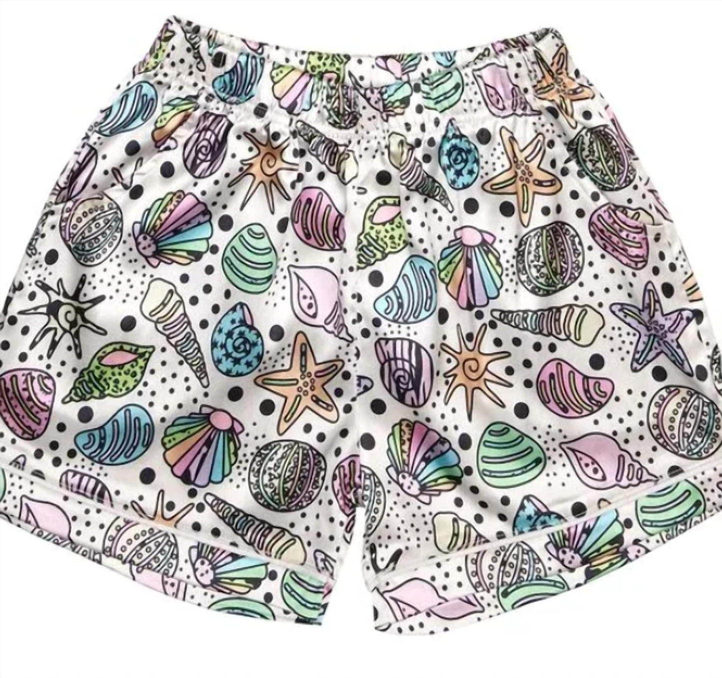 Girl's Seashell Silky Short Set