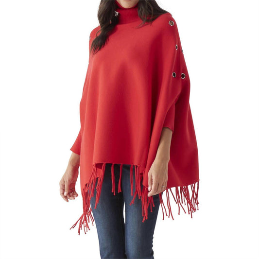 Turtleneck Ponchos With Sleeves