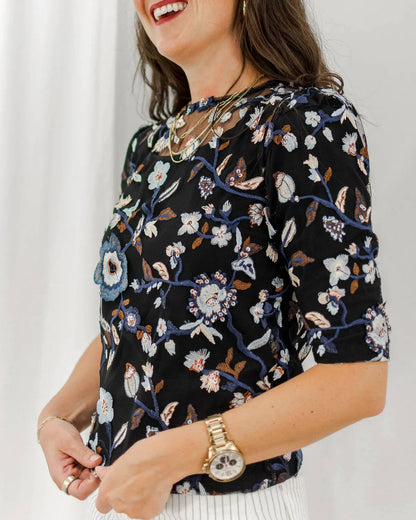 Floral Overlay Top