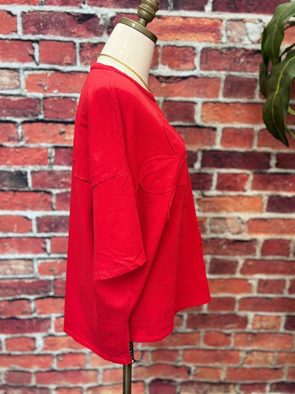 Women's Cherry Blossom Oversized Cotton Top