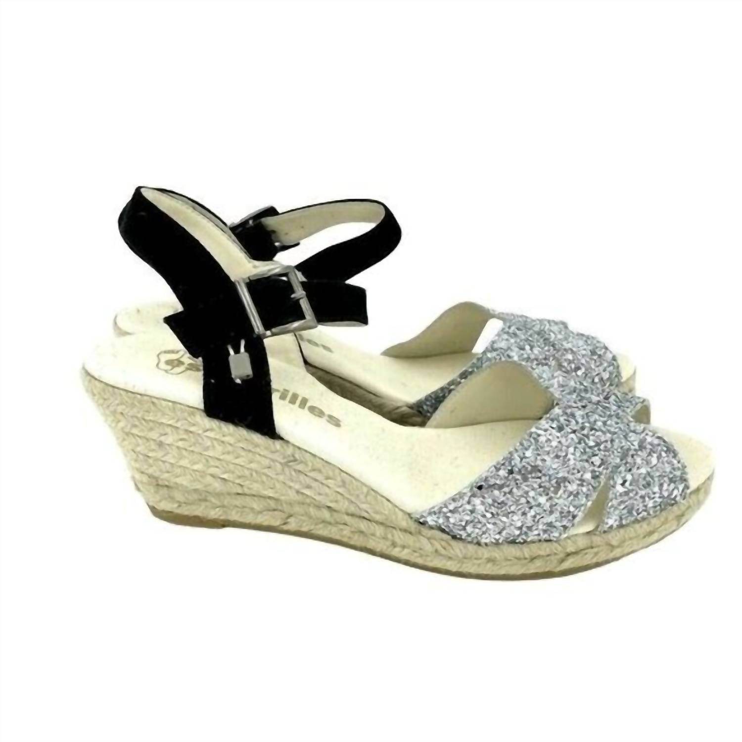 Espadrilles - Women's Boem Glitter Wedge Sandals - Rack Hunt -
