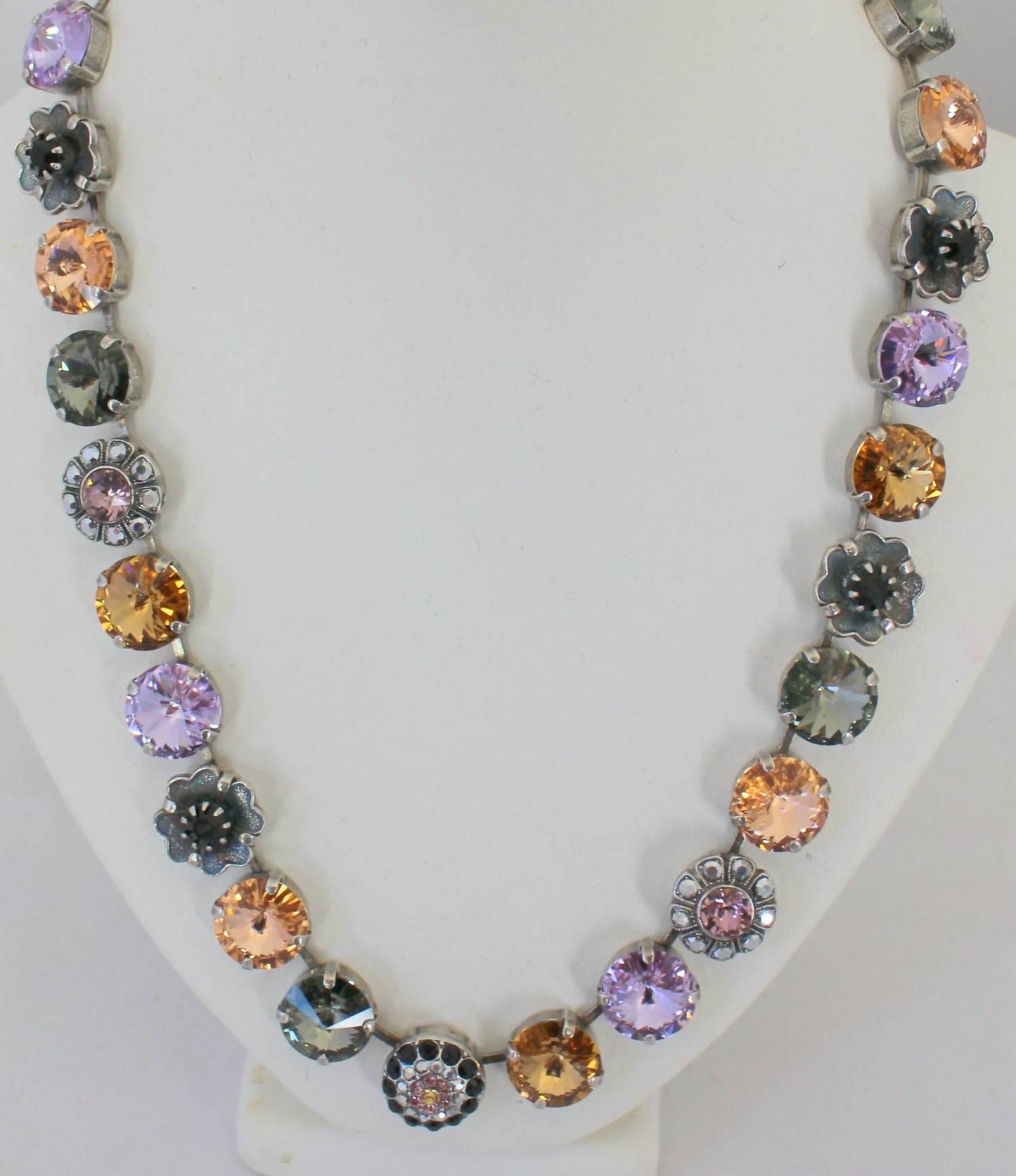 Women's Large Floral Crystal Necklace