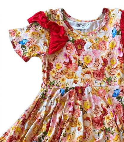 Girl's Charlotte Bamboo Ruffle Spin Dress