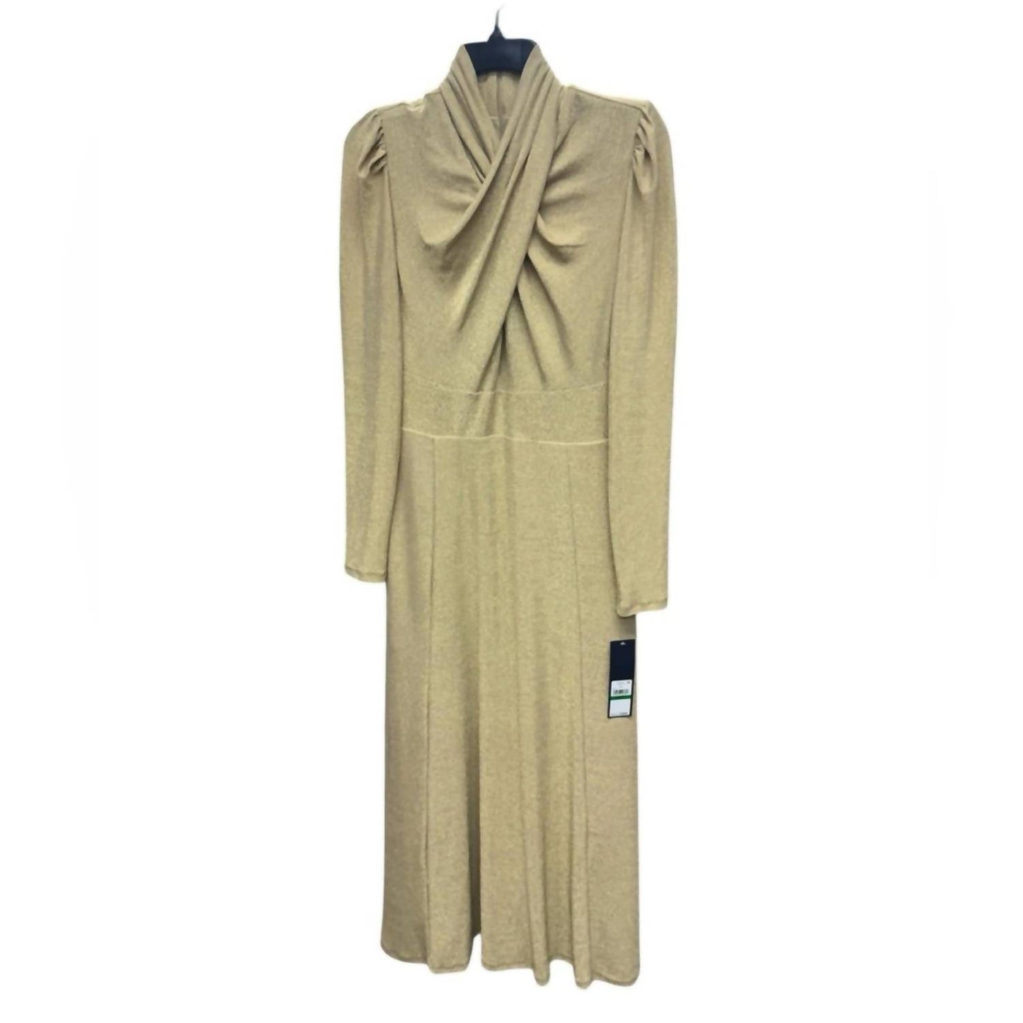 Harland Faux-wrap Metallic-threaded Midi Dress
