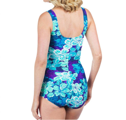 Maxine - Maui Center Shirred Girl Leg One Piece - Plus - Rack Hunt -