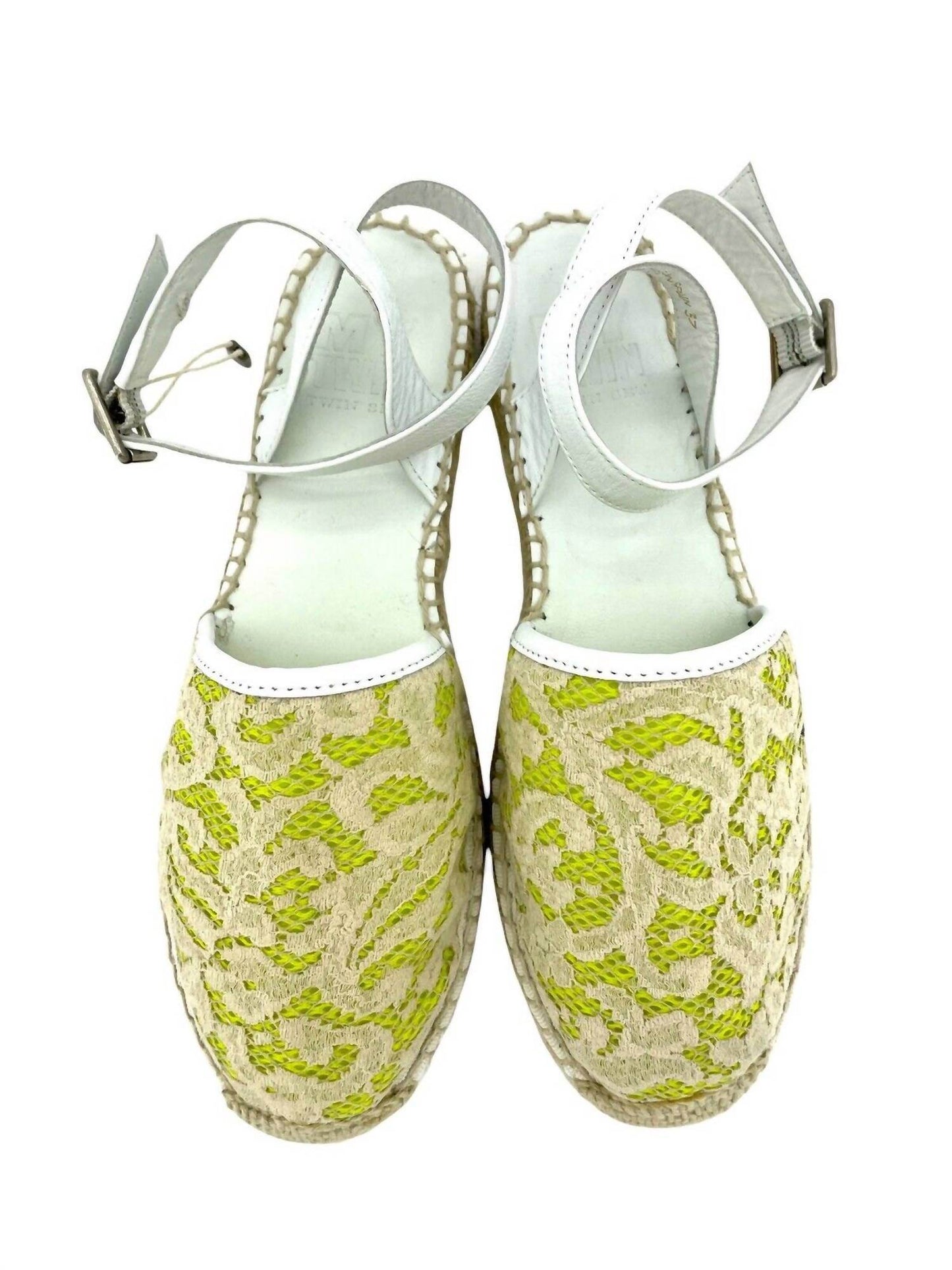 MY TWIN Twinset - Women's D'Orsay Lace Leather Espadrilles - Rack Hunt -