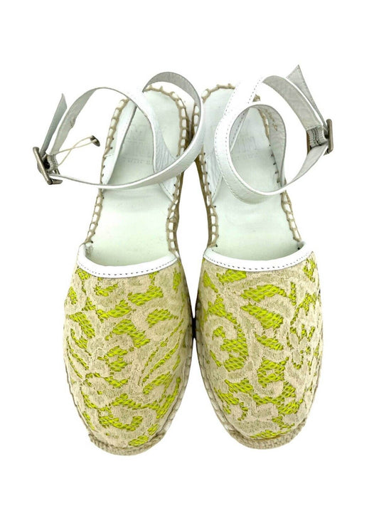MY TWIN Twinset - Women's D'Orsay Lace Leather Espadrilles - Rack Hunt -