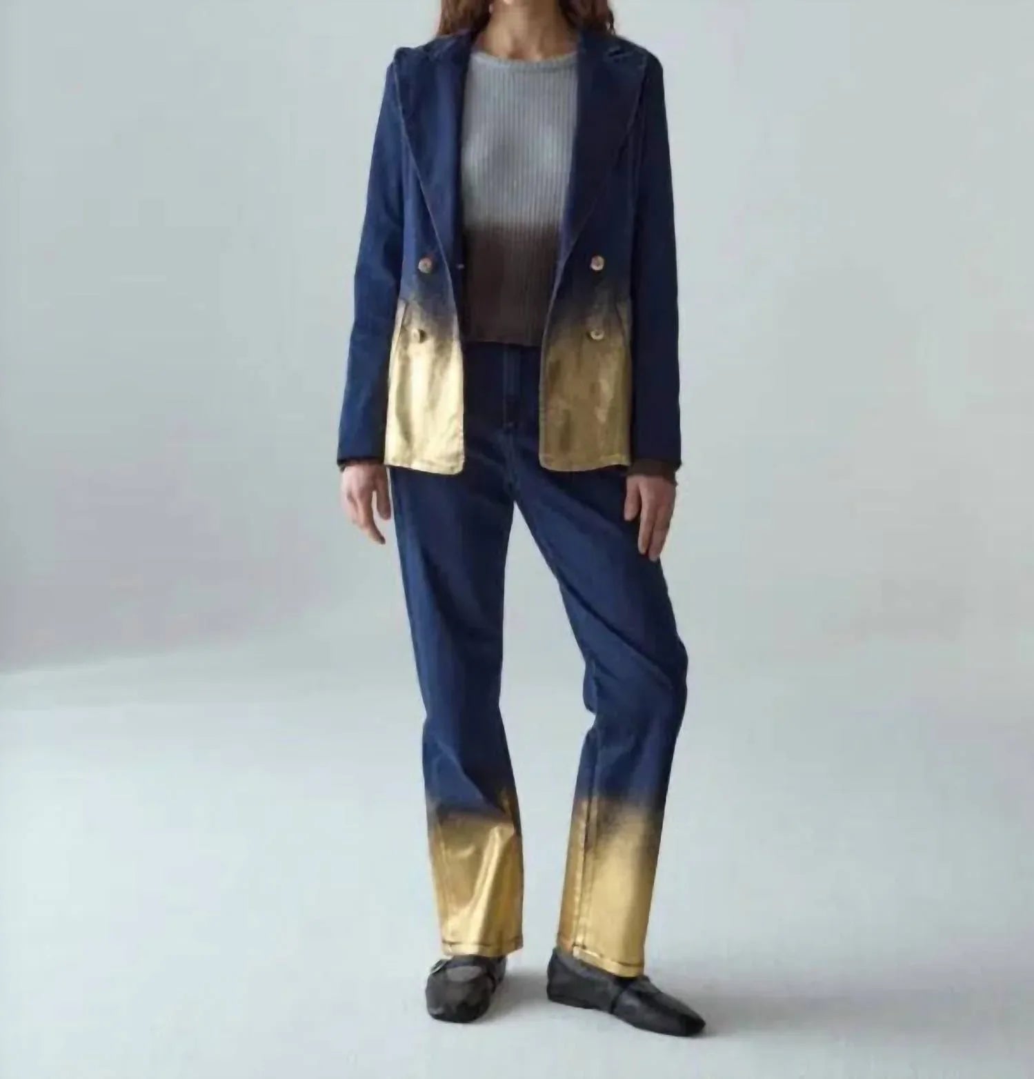 Shaft Jeans - Stretch Denim Blazer With Paint - Rack Hunt