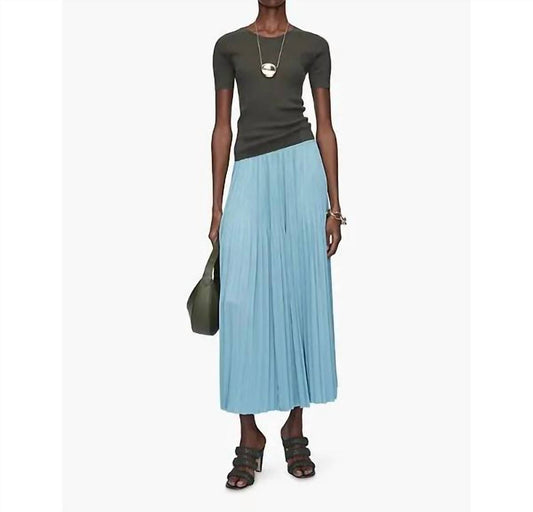 Rabat Pleated Satin Skirt