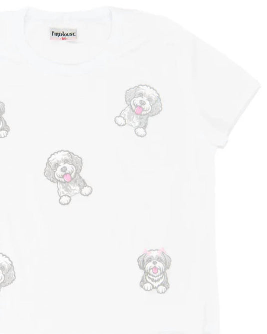 Girl's Bea Tossed Pups Tee