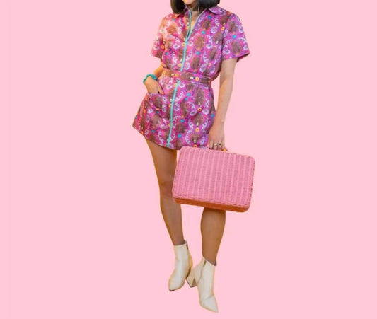 Blue Platypus - Cheeky Tiki Monkeys Belted Micro Mini - Rack Hunt