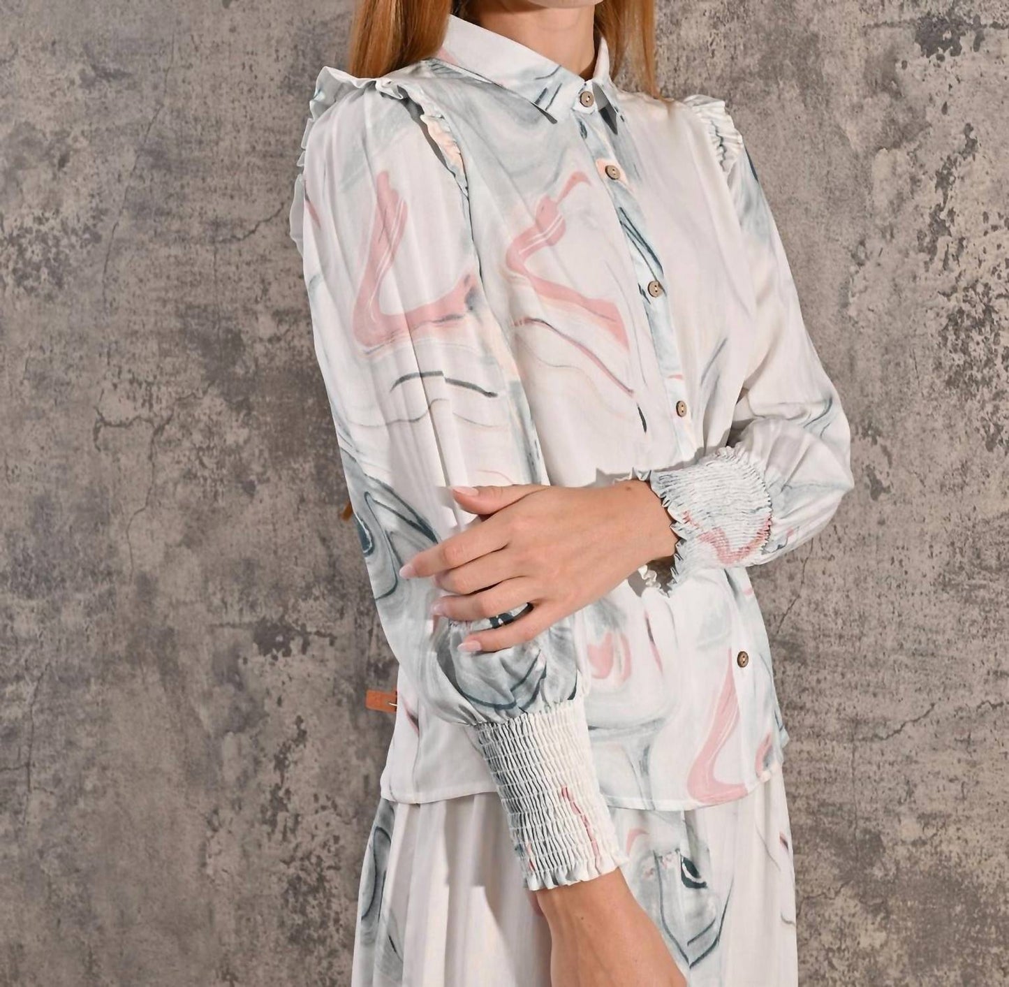 Swirl Print Skirt Set