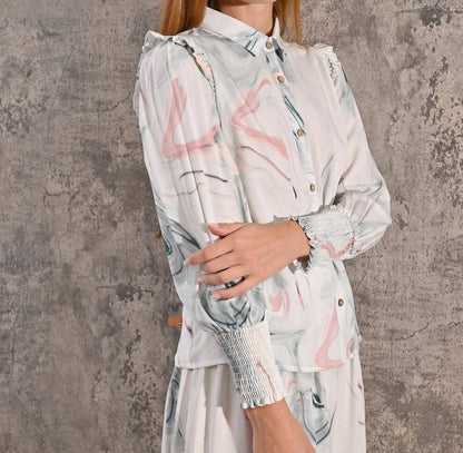Swirl Print Skirt Set