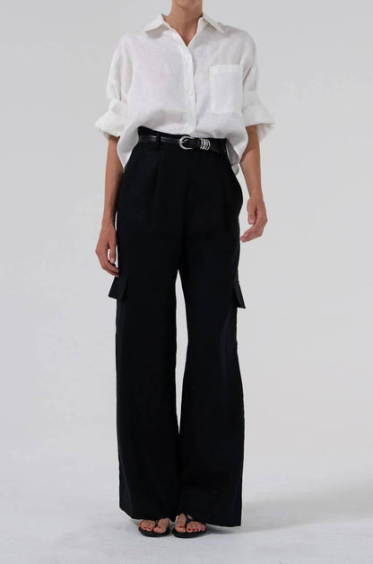 Monica Cargo Linen Pants