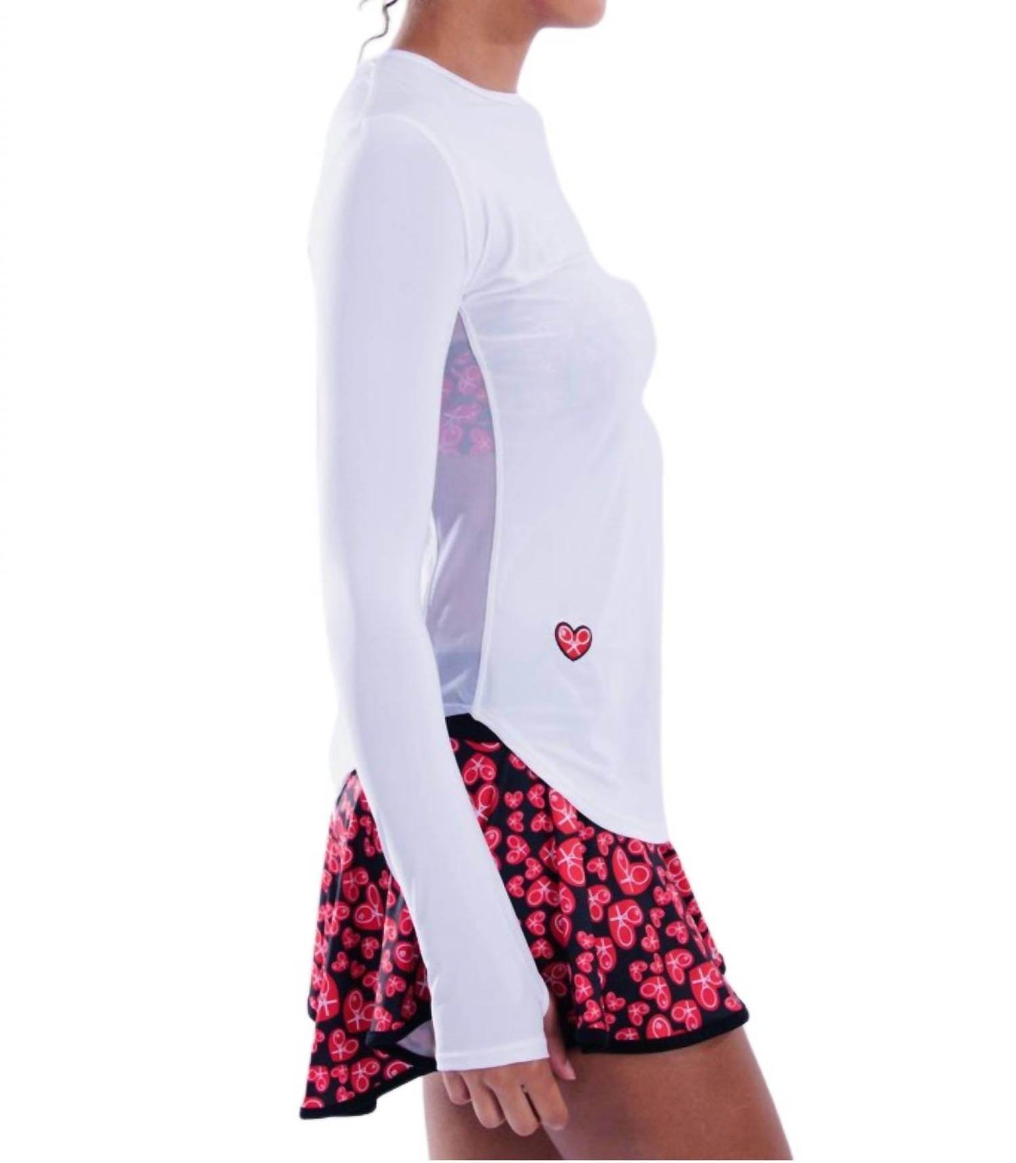 Love Love Tennis - Mesh Long Sleeve Crew Tee - Rack Hunt