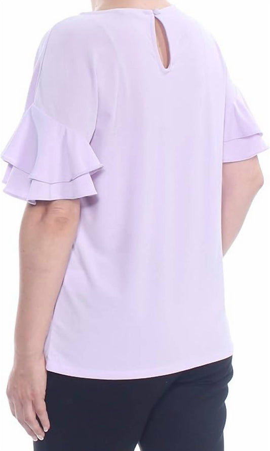 Ruffled Crewneck Top