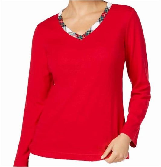 Women's Knit Long Sleeve Pajama Top