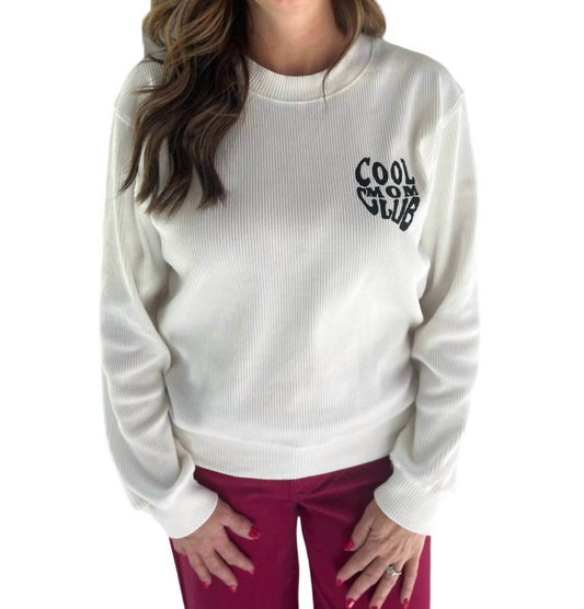Boat House Apparel - Cool Mom Club Ribbed Sweatshirt - Rack Hunt -