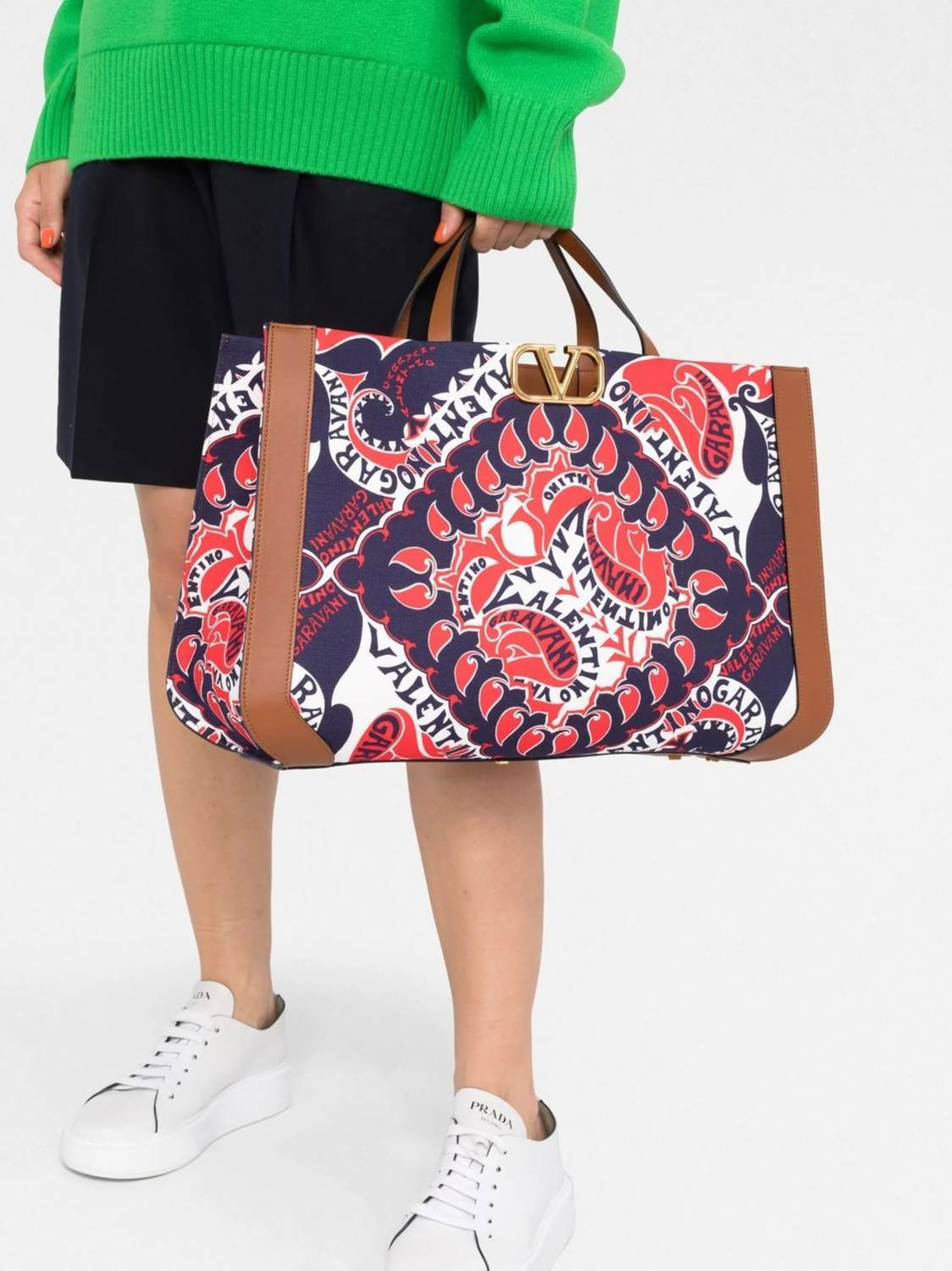 Valentino - Women's Bandana Print Shopper Bag - Rack Hunt