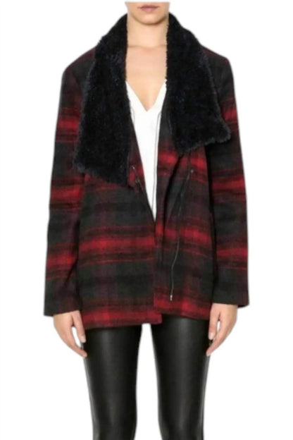 JACK by BB Dakota - Rydell Plaid Wubby Collar Jacket - Rack Hunt