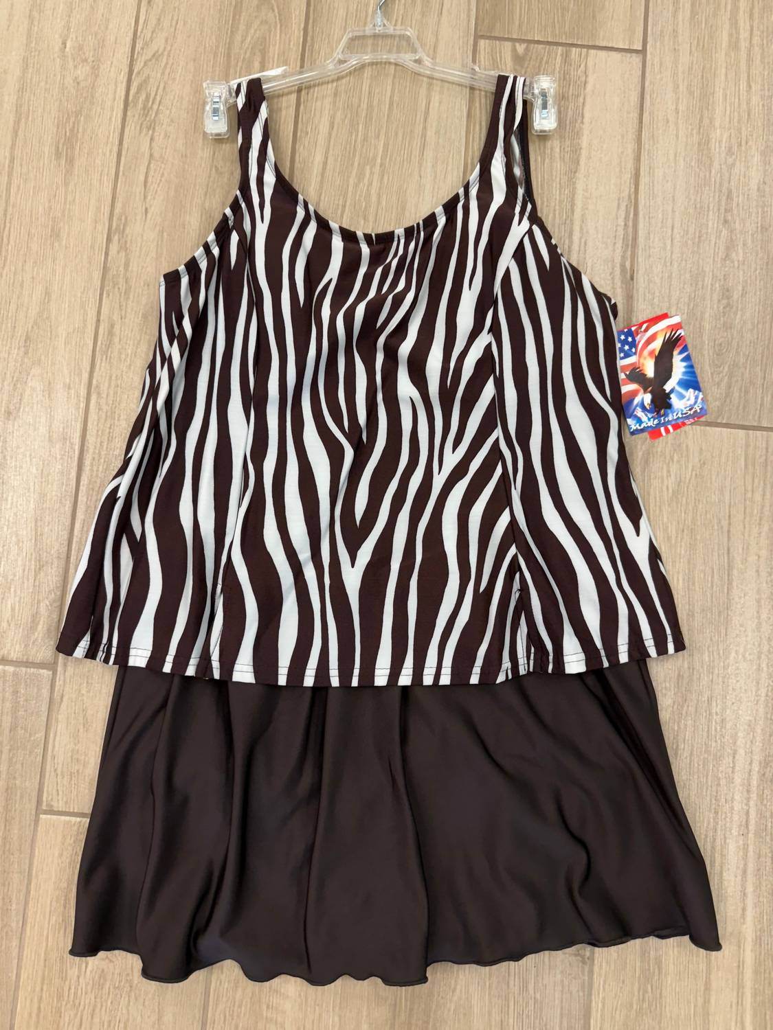 Ceeb USA - Women's Zebra Print Tankini Swimsuit - Rack Hunt -