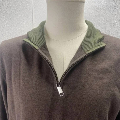 Men’s Washable Cotton-cashmere Half Zip Sweater