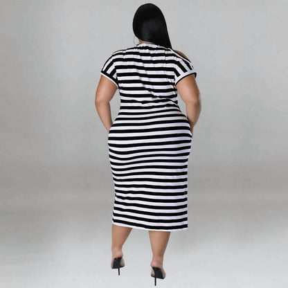 Stripe Dress - Plus
