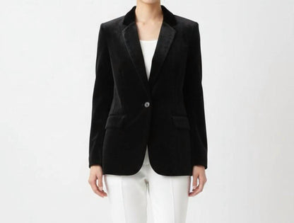 Long Sleeve Velvet Blazer