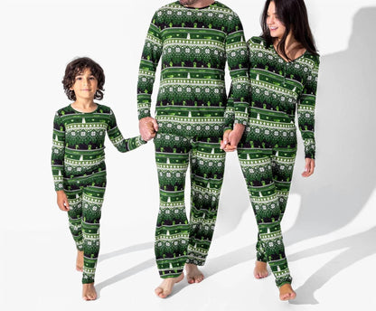 Women's Minecraft Creeper Holiday Bamboo Pajama Set