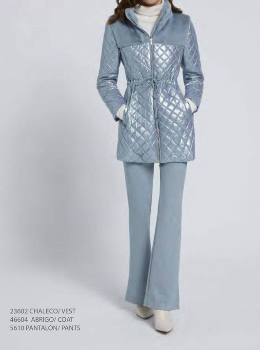 Laura Bernal - Aqua Puffer Coat/Vest with Faux Fur - Rack Hunt -