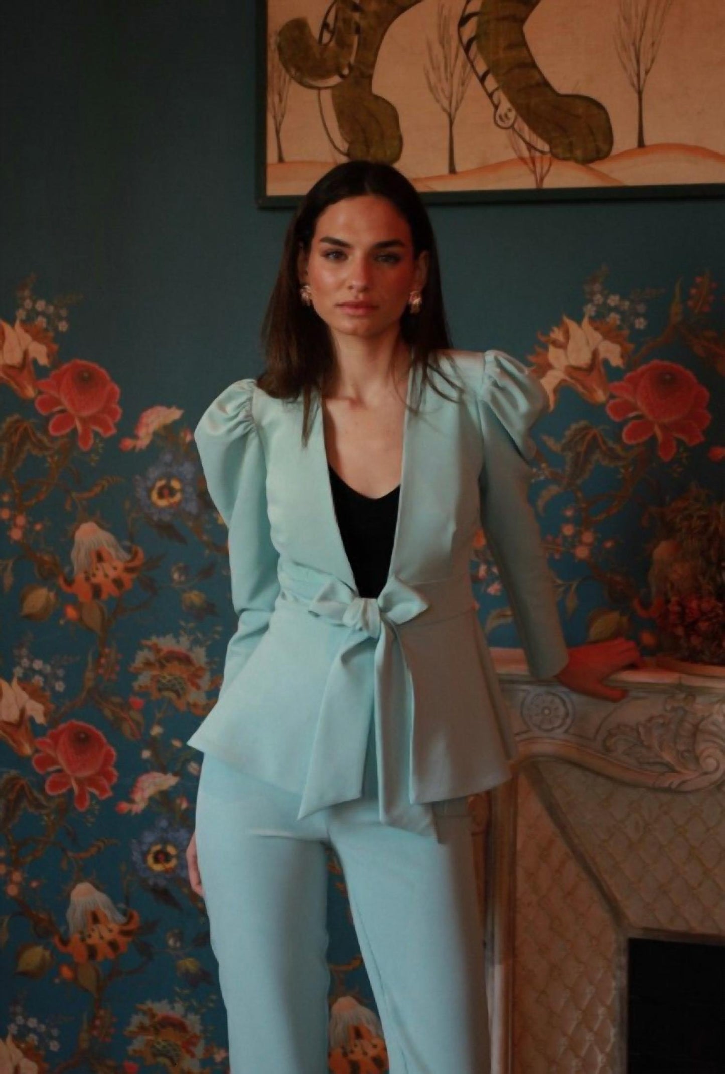 Nova Tie Front Blazer Suit