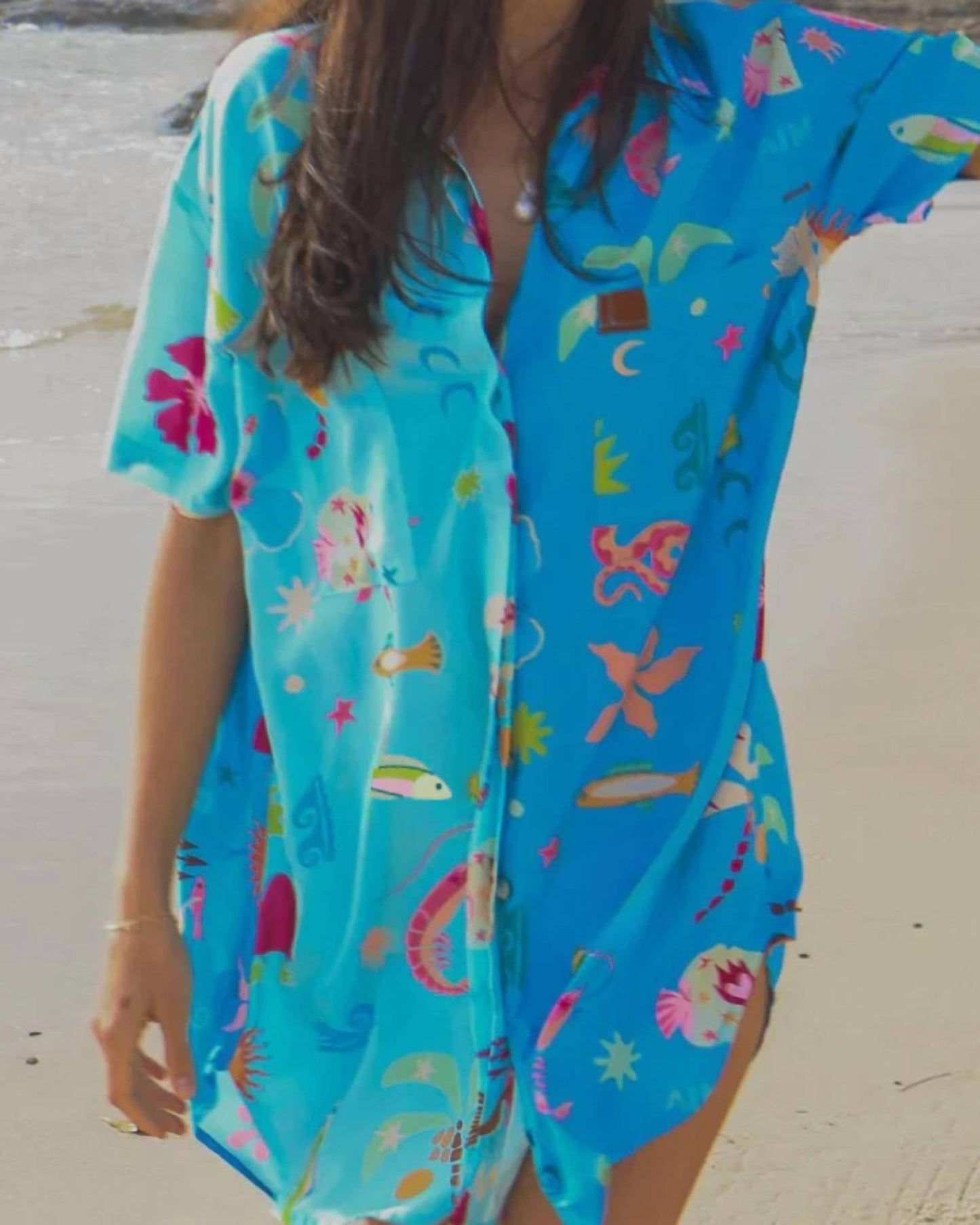 Hibiscus Dreams Shirt Dress