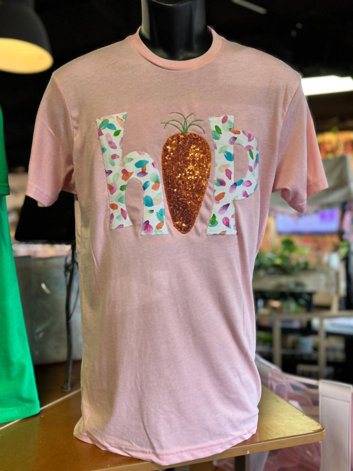 Women's Easter Hop Bunny Short Sleeve Tee