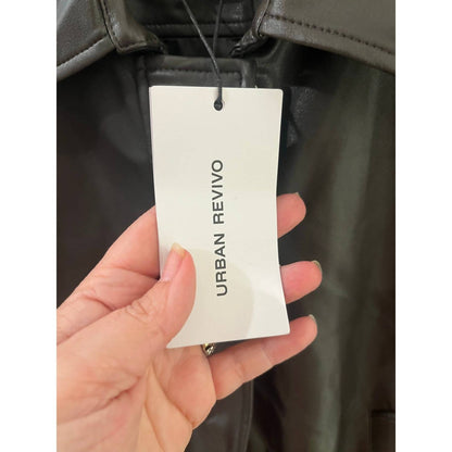 Women's Faux Leather Long Sleeve Jacket