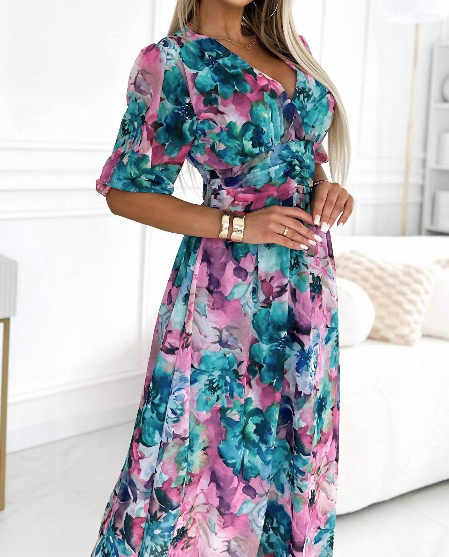 Catwalk Wholesale - Chiffon Floral Dress - Rack Hunt